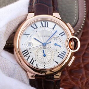 Replica Cartier Ballon Bleu Chronograph W6920074 ZF Factory Silver Dial watch