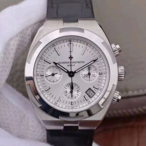 Replica Vacheron Constantin Overseas Chronograph 5500V/110A-B075 8F Factory Silver Dial - AR Replica Watches
