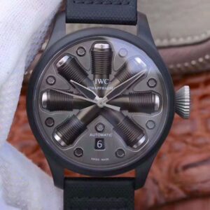 Replica IWC Schaffhausen Pilot Top Gun 44 Black Nylon Strap Fuse Dial watch