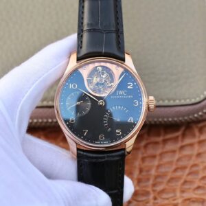 Replica ZF Factory IWC Portuguese Tourbillon IW504210 Rose Gold Black Dial watch