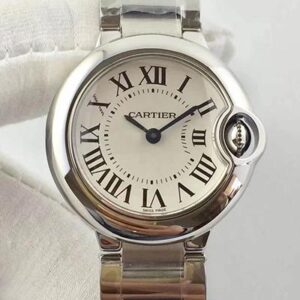 Replica Ballon Bleu De Cartier 28MM W69010Z4 V6 Factory White Dial watch