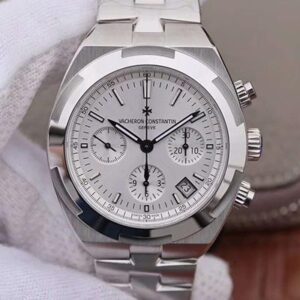 Replica Vacheron Constantin Overseas Chronograph 5500V/110A-B075 8F Factory Silver Dial - AR Replica Watches