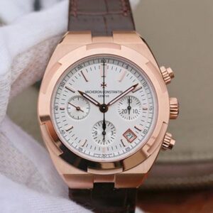 Replica Vacheron Constantin Overseas Chronograph 5500V/000R-B074 8F Factory Silver Dial - AR Replica Watches