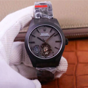 Replica Rolex Milgauss Base 116400 Label Noir Tourbillon LNT01HS-001 JB Factory Black PVD watch