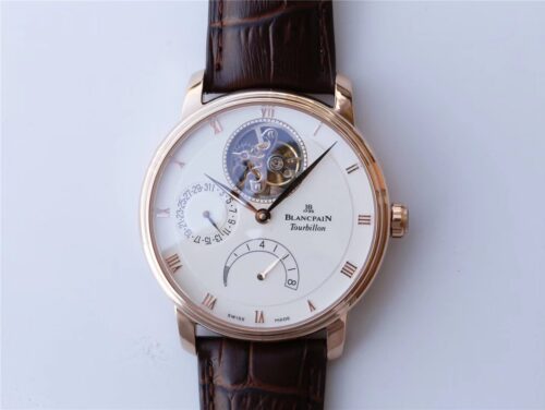 Replica Blancpain Villeret Tourbillon 8 Jours 6025-3642-55b JB Factory White Dial watch