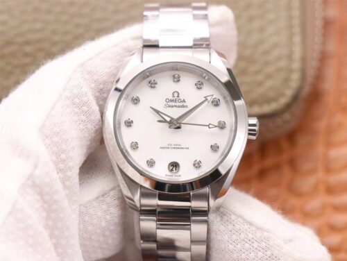 Replica Omega Seamaster Aqua Terra 150M Ladies 220.10.38.20.52.001 VS Factory White Dial watch