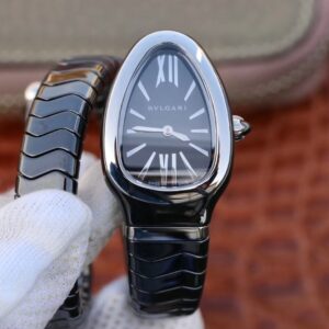 Replica Bvlgari Serpenti Spiga 102735 BV Factory Black Ceramic Steel Bezel watch