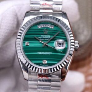 Replica Rolex President Day Date 18038 Malachite Green Diamond Dial watch