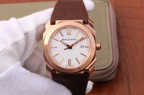 Replica Bvlgari Octo 102119 BGOP38WGLD White Dial watch