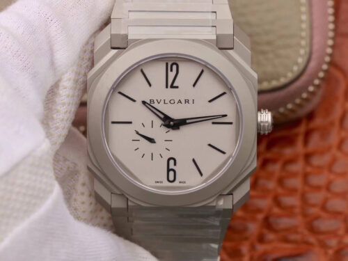 Replica Bvlgari Octo Finissimo 103011 BV Factory White Dial watch