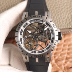 Replica Roger Dubuis Excalibur Spidr RDDBEX0479 JB Factory Tourbillon Skeleton Dial watch