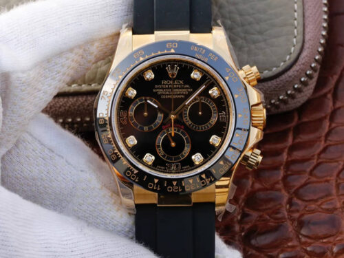 Replica Rolex Daytona Cosmograph M116518ln-0046 JH Factory Black Dial watch