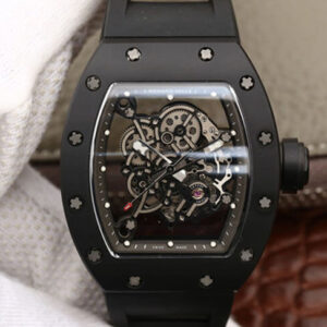 Replica Richard Mille RM055 KV Factory Ceramics Black Strap watch
