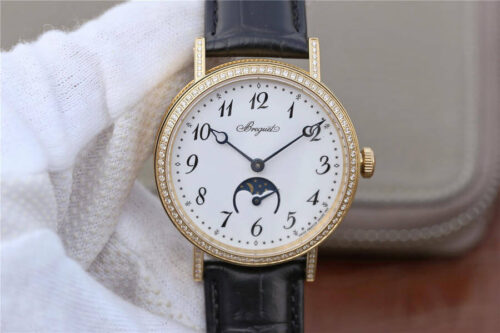 Replica Breguet Classique Moonphase 9087BB/29/964 TW Factory Yellow Gold watch