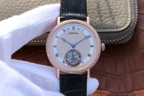 Replica Breguet Classique Tourbillon Rose Gold Diamond Dial watch