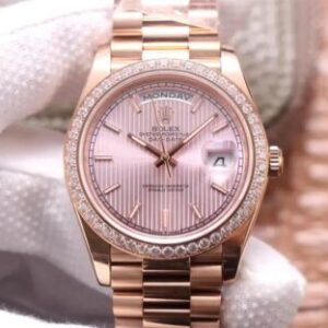 Replica Rolex Day Date M228345RBR-0010 EW Factory Diamond-set Bezel - AR Replica Watches