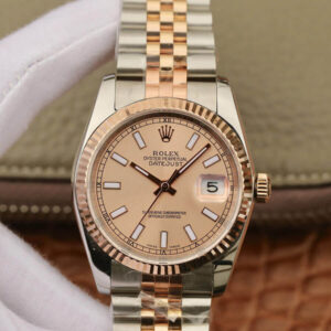 Replica Rolex Datejust 116231 GM Factory Rose Gold Pink Dial watch