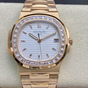 Replica Patek Philippe Nautilus PPF Factory Rose Gold Strap watch