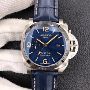 Replica Panerai Luminor GMT PAM01033 VS Factory Dark Stainless Steel Cowhide watch