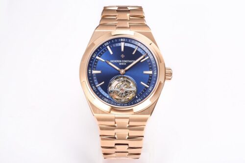 Replica Vacheron Constantin Overseas Tourbillon 6000V/110R-B733 BBR Factory Rubber Strap Watch