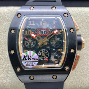 Replica Richard Mille RM011 KV Factory Carbon Fiber Case watch