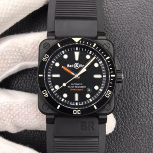 Replica Bell & Ross BR0392-D-BL-CE/SRB Black Strap Watch
