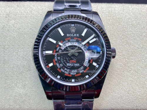 Replica Rolex Sky Dweller 40MM WWF Factory Blue Strap Watch