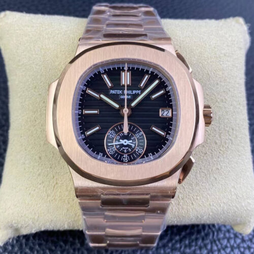Replica Patek Philippe Nautilus 5980/1R-001 3K Factory Black Dial Watch