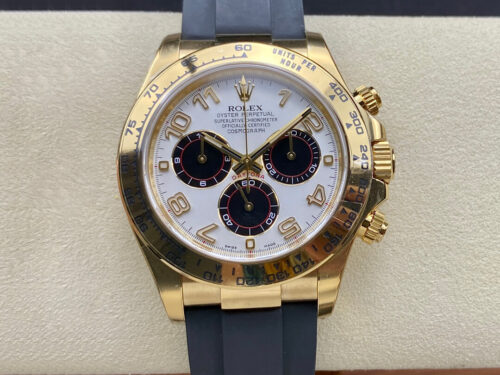 Replica Rolex Cosmograph Daytona 116528 Clean Factory Black Rubber Strap Watch