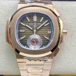 Replica Patek Philippe Nautilus 5980-1R 3K Factory Rose Gold Watch