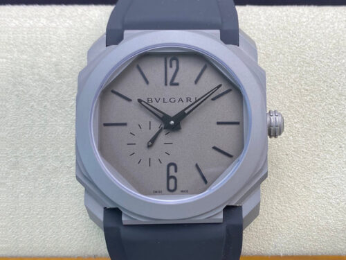 Replica Bvlgari Octo Finissimo BV Factory Rubber Strap Watch