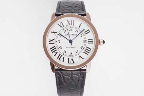 Replica RONDE DE CARTIER W6701009 AF Factory Leather Strap Watch