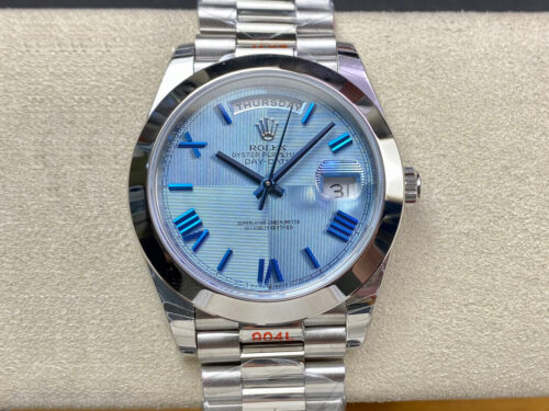 Replica Rolex Day Date M228206-0001 EW Factory Stainless Steel Strap Watch
