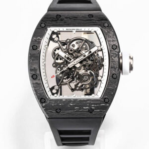 Replica Richard Mille RM055 NTPT BBR Factory Skeleton Dial Black Strap Watch