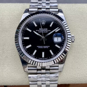 Replica Rolex Datejust M126334-0018 VS Factory Black Dial Watch