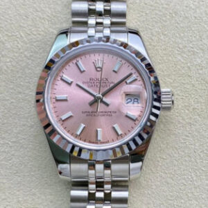 Replica Rolex Datejust M279174-0001 28MM BP Factory Pink Dial Stainless Steel Strap Watch