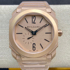 Replica Bvlgari Octo Finissimo 102912 40MM BV Factory Rose Strap Watch