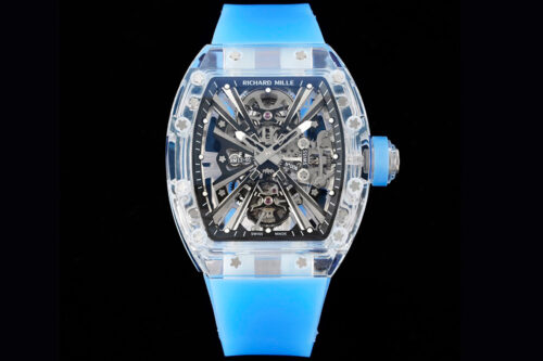 Replica Richard Mille RM12-01 RM Factory Tourbillon Blue Strap Watch