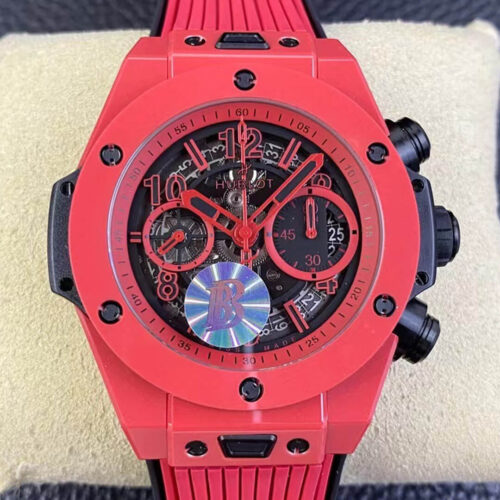 Replica Hublot BIG BANG Unico 411.CF.8513.RX BB Factory Red Strap Watch