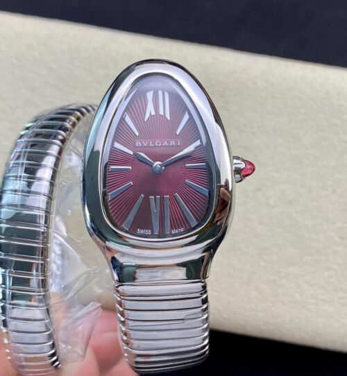 Replica Bvlgari Serpenti 102529 BV Factory Silver Strap Watch