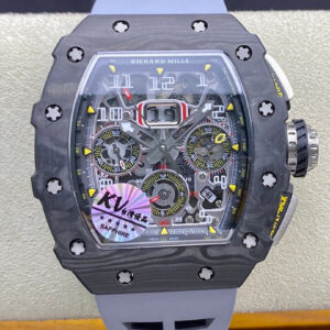 Replica Richard Mille RM-011 KV Factory Purple Rubber Strap Watch