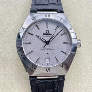 Replica SBF Omega Constellation 131.12.41.21.06.001 VS Factory Gray Bezel Leather Strap Watch