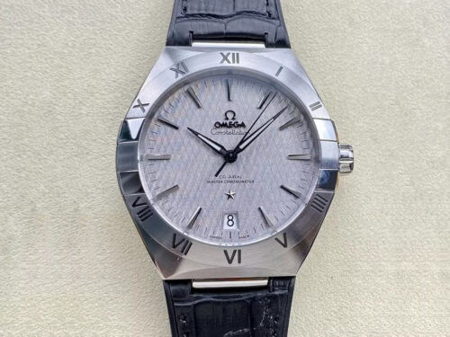 Replica SBF Omega Constellation 131.12.41.21.06.001 VS Factory Gray Bezel Leather Strap Watch