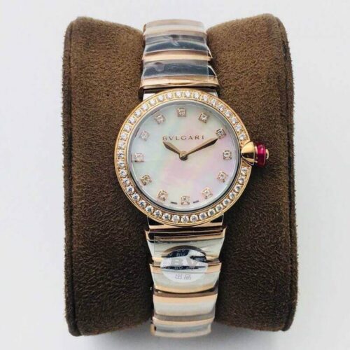 Replica Bvlgari LVCEA 102475 BV Factory White Diamond Bezel Watch