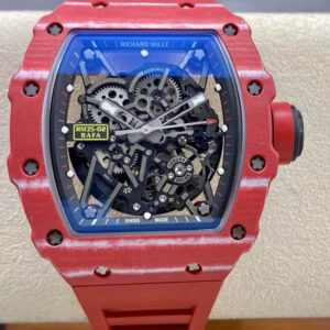 Replica Richard Mille RM35-02 T+ Factory Carbon Fiber Red Strap WatchV