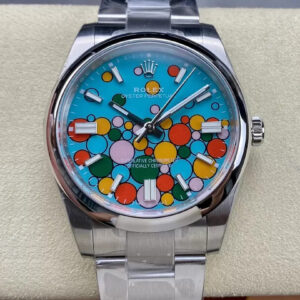 Replica Rolex Oyster Perpetual M124300-0008 41MM EW Factory Silver Stainless Steel Strap Watch