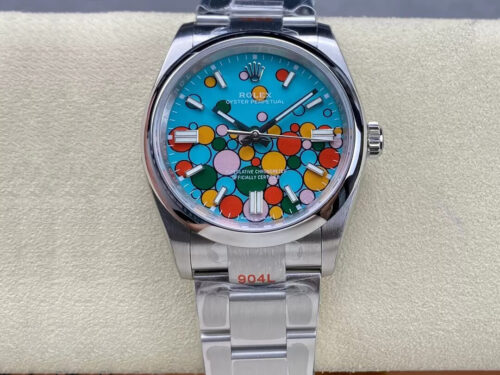 Replica Rolex Oyster Perpetual M126000-0009 36MM EW Factory Stainless Steel Blue Dial Watch