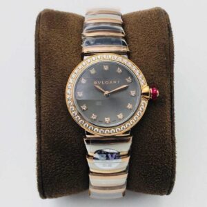 Replica Bvlgari LVCEA BV Factory Rose Gold Diamond-Set Bezel Watch