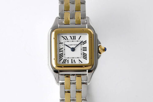 Replica Panthere De Cartier W2PN0006 22MM BV Factory Gold Bezel White Dial Gold Bezel Watch