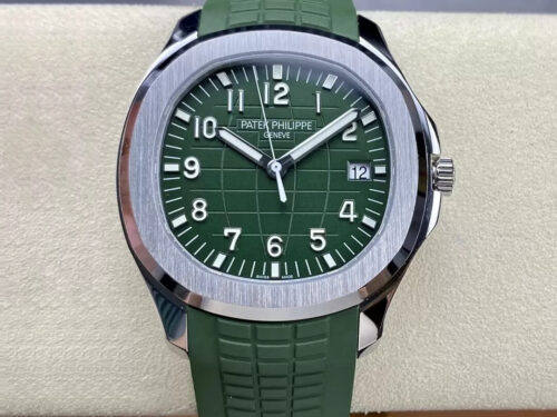 Replica Patek Philippe Aquanaut 5168G-010 3K Factory V2 Version Green Strap Watch